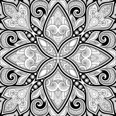 Tek renkli Seamless modeli ile mozaik Motif