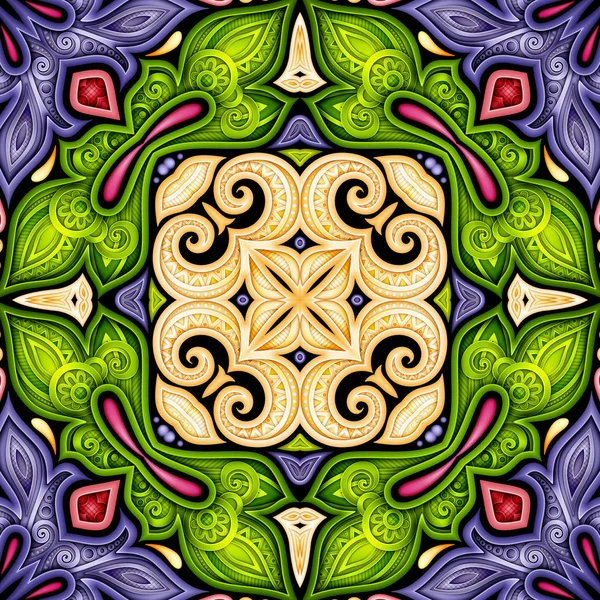 Farbiges nahtloses Muster mit Mosaik-Motiv — Stockvektor