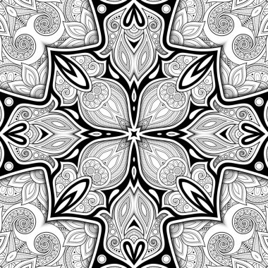 Tek renkli Seamless modeli ile mozaik Motif