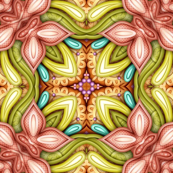 Színes Varratmentes Mintázat Mozaik Motívummal Végtelen Floral Textúra Paisley Indiai — Stock Vector