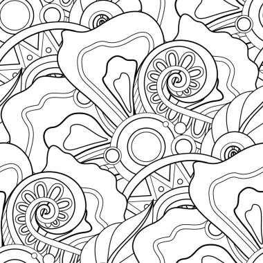 Çiçek motifli tek renkli Seamless Modeli