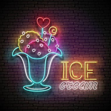 Vazo ve Yazıt Dondurma Topu ile Vintage Kızdırma Afiş