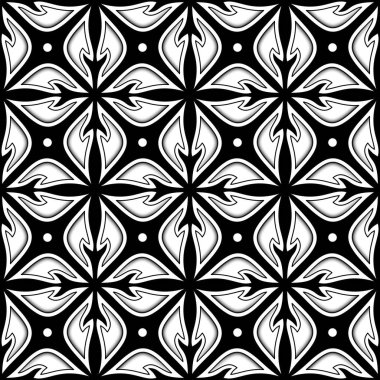 Çiçek Etnik Motifler ile Monokrom Dikişsiz Desen. Soyut Tasarım Öğeleri ile Sonsuz Doku. Paisley Bahçe Tarzı. Boyama Kitabı Sayfası. 