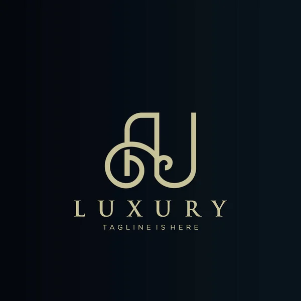 Design Logotipo Carta Inicial Luxo Luxo Minimalista Logotipo Para Negócios —  Vetores de Stock