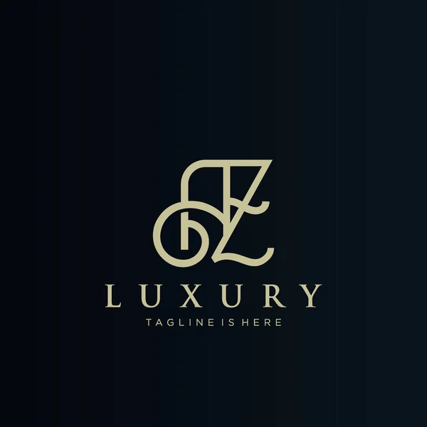 Luxury Initial Letter Logo Design Logo Minimalist Luxury Business — Stock Vector