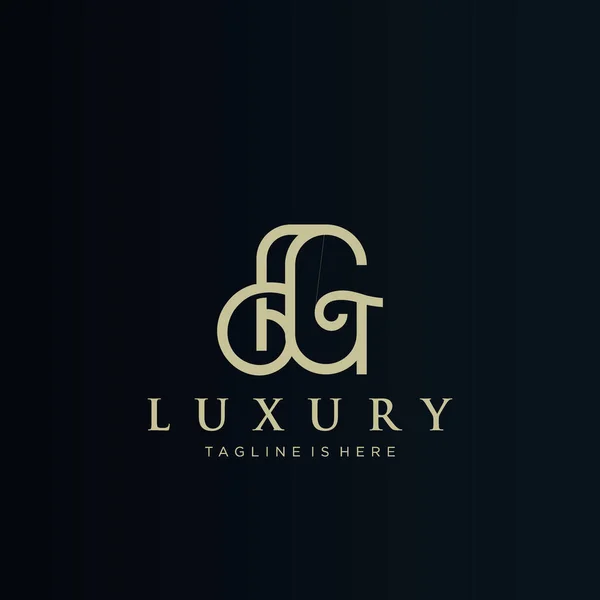 Luxury Initial Letter Logo Design Logo Minimalist Luxury Business — Stock Vector