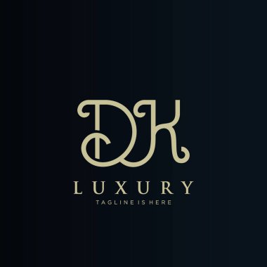 Lüks ilk harf logosu tasarımı, iş için logo minimalisti