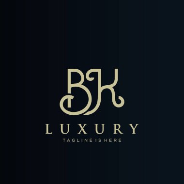 Lüks ilk harf logosu tasarımı, iş için logo minimalisti
