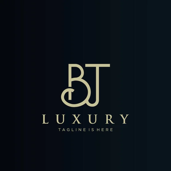 Luxe Eerste Letter Logo Design Logo Minimalistisch Voor Het Bedrijfsleven — Stockvector