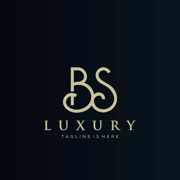 Luxe Eerste Letter Logo Design Logo Minimalistisch Voor Het Bedrijfsleven — Stockvector