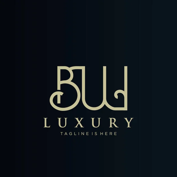 Luxe Eerste Letter Logo Design Logo Minimalistisch Voor Het Bedrijfsleven — Stockvector