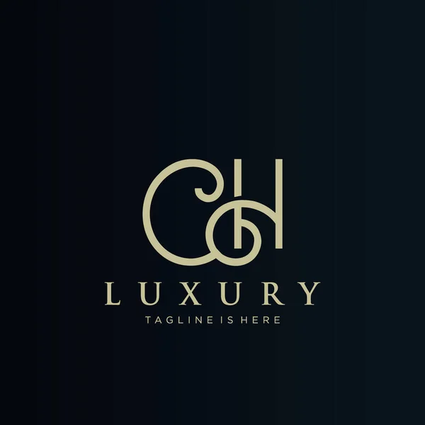 Luxe Eerste Letter Logo Design Logo Minimalistisch Voor Het Bedrijfsleven — Stockvector