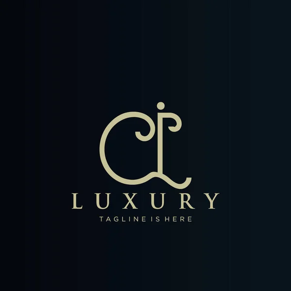 Luxus Anfangsbuchstaben Logo Design Logo Minimalistisch Für Unternehmen — Stockvektor