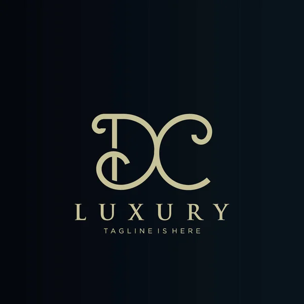Luxury Initial Letter Logo Design Logo Minimalist Business — Stock Vector