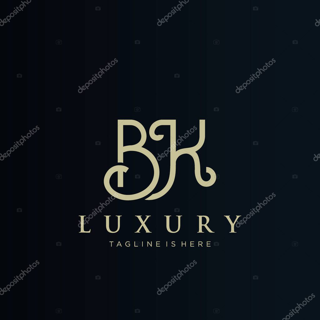 Luxury initial letter logo design, logo minimalist for business