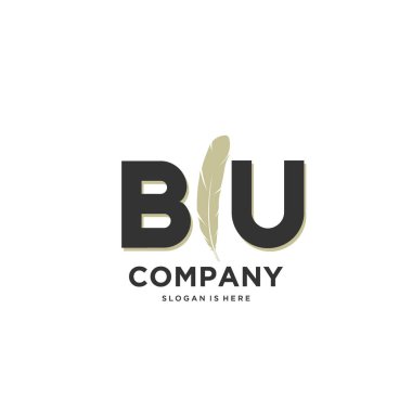 İlk harf Benzersiz yaratıcı modern modern lüks kürk süsü logosu. tasarım vektör logosu.