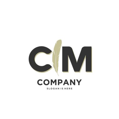 İlk harf Benzersiz yaratıcı modern modern lüks kürk süsü logosu. tasarım vektör logosu.