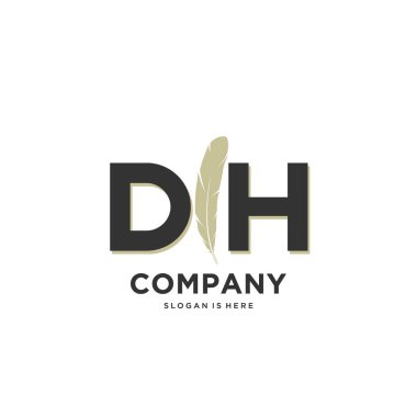 İlk harf Benzersiz yaratıcı modern modern lüks kürk süsü logosu. tasarım vektör logosu.