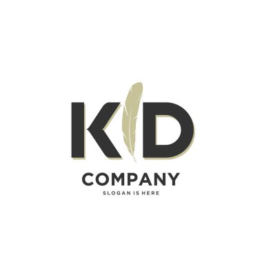 İlk harf Benzersiz yaratıcı modern modern lüks kürk süsü logosu. tasarım vektör logosu.