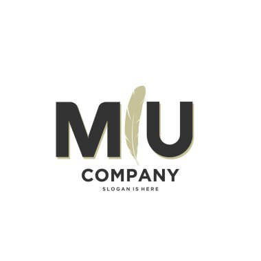 İlk harf Benzersiz yaratıcı modern modern lüks kürk süsü logosu. tasarım vektör logosu.