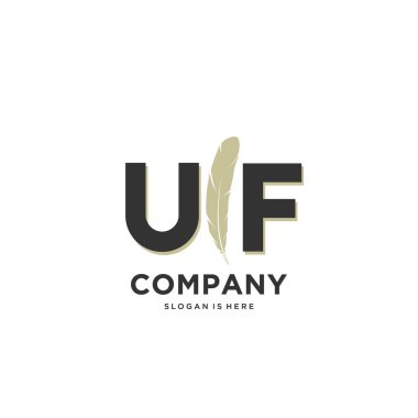 İlk harf Benzersiz yaratıcı modern modern lüks kürk süsü logosu. tasarım vektör logosu.