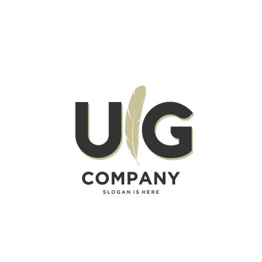 İlk harf Benzersiz yaratıcı modern modern lüks kürk süsü logosu. tasarım vektör logosu.