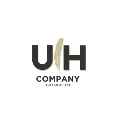 İlk harf Benzersiz yaratıcı modern modern lüks kürk süsü logosu. tasarım vektör logosu.