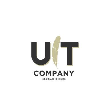 İlk harf Benzersiz yaratıcı modern modern lüks kürk süsü logosu. tasarım vektör logosu.