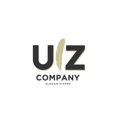 İlk harf Benzersiz yaratıcı modern modern lüks kürk süsü logosu. tasarım vektör logosu.