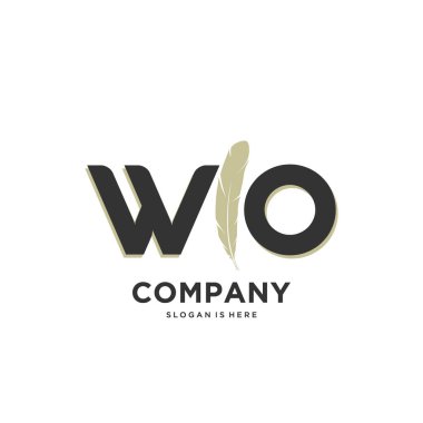 İlk harf Benzersiz yaratıcı modern modern lüks kürk süsü logosu. tasarım vektör logosu.