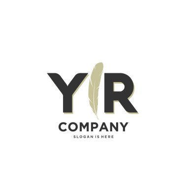 İlk harf Benzersiz yaratıcı modern modern lüks kürk süsü logosu. tasarım vektör logosu.