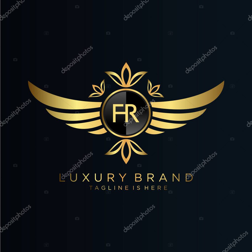 Letter Initial with Royal Template.elegant with crown logo vector, Creative Lettering Logo Vector Illustration