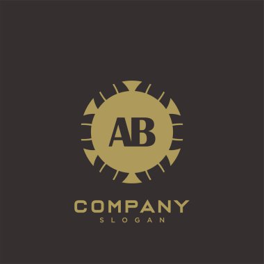 AB Premium harfinin baş harflerinin logosu. Minimalist sembol vektör tasarımı. Lüks logot Şablonu.