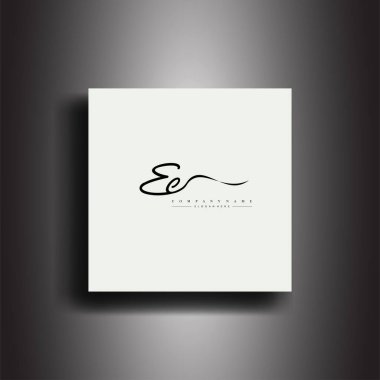 AK imza biçimi monogramı. Kaligrafi harf simgesi ve el yazısı vektörü