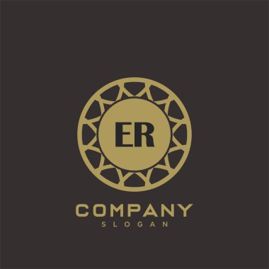 Acil Servis baş harflerinin baş harfleri. Minimalist sembol vektör tasarımı. Lüks logot Şablonu.