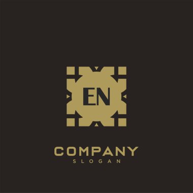 EN Premium harflerinin baş harfleri. Minimalist sembol vektör tasarımı. Lüks logot Şablonu.