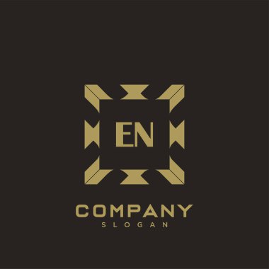 EN Premium harflerinin baş harfleri. Minimalist sembol vektör tasarımı. Lüks logot Şablonu.