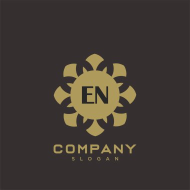 EN Premium harflerinin baş harfleri. Minimalist sembol vektör tasarımı. Lüks logot Şablonu.
