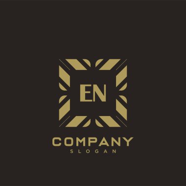 EN Premium harflerinin baş harfleri. Minimalist sembol vektör tasarımı. Lüks logot Şablonu.
