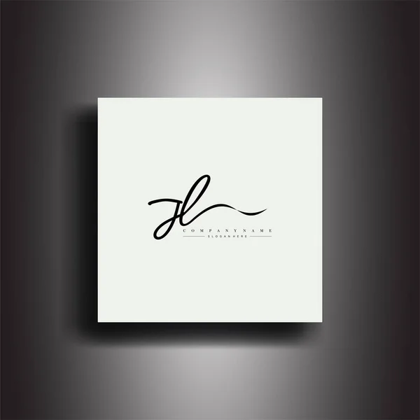 Signature Style Monogram Calligraphic Letletleticon Handwriting Vector — 스톡 벡터