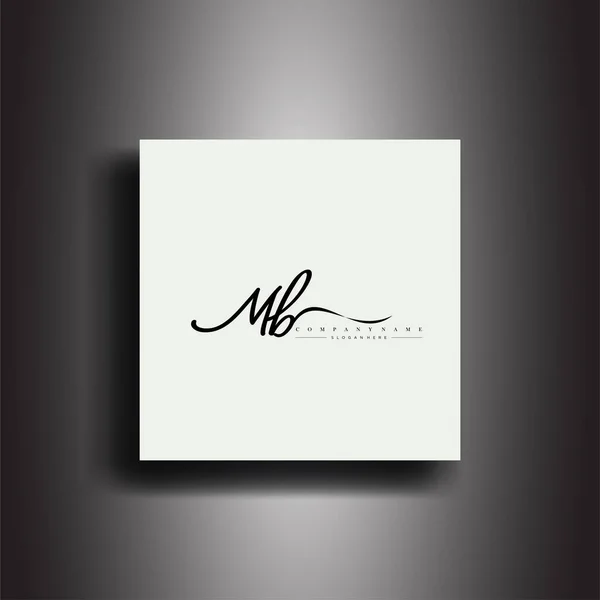 Signature Style Monogram Calligraphic Letlettering Icon Handwriting Vector Art Design — 스톡 벡터