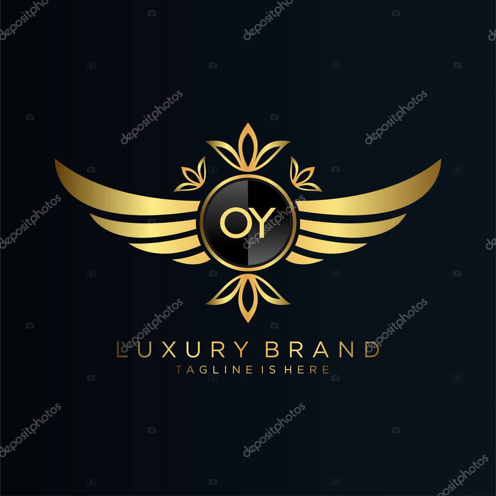 Letter Initial with Royal Template.elegant with crown logo vector, Creative Lettering Logo Vector Illustration.