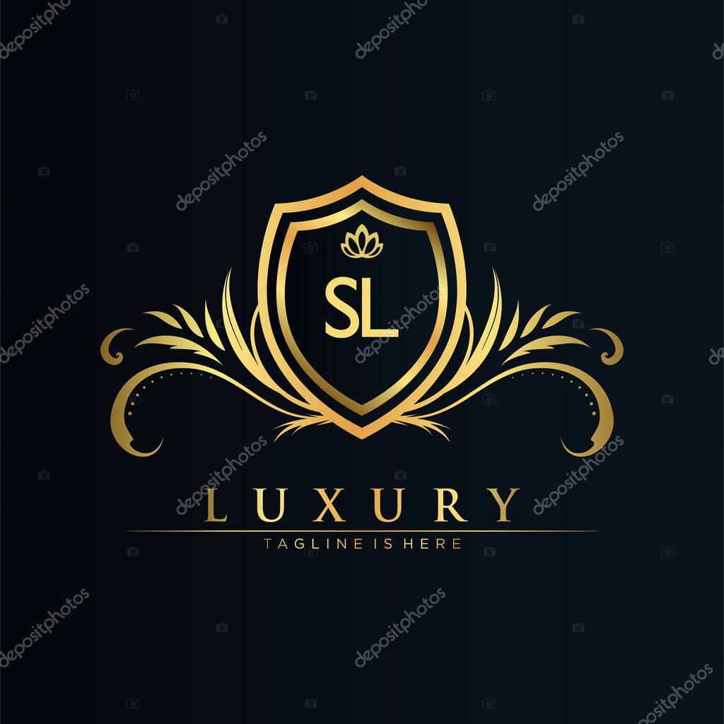 Letter Initial with Royal Template.elegant with crown logo vector, Creative Lettering Logo Vector Illustration.