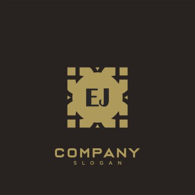 EJ Premium harflerin baş harflerinin logosu. Minimalist sembol vektör tasarımı. Lüks logot Şablonu.