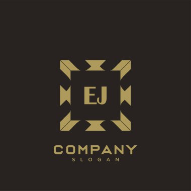 EJ Premium harflerin baş harflerinin logosu. Minimalist sembol vektör tasarımı. Lüks logot Şablonu.