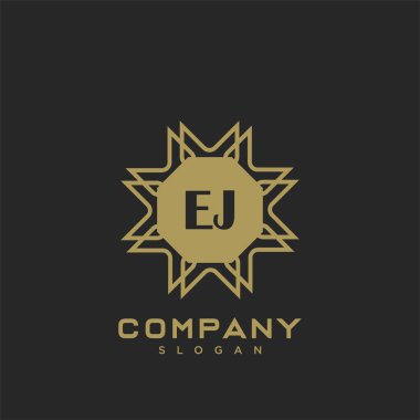 EJ Premium harflerin baş harflerinin logosu. Minimalist sembol vektör tasarımı. Lüks logot Şablonu.