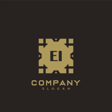 El Premium harflerinin baş harflerinin logosu. Minimalist sembol vektör tasarımı. Lüks logot Şablonu.