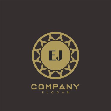 EJ Premium harflerin baş harflerinin logosu. Minimalist sembol vektör tasarımı. Lüks logot Şablonu.
