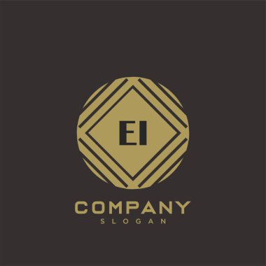 El Premium harflerinin baş harflerinin logosu. Minimalist sembol vektör tasarımı. Lüks logot Şablonu.