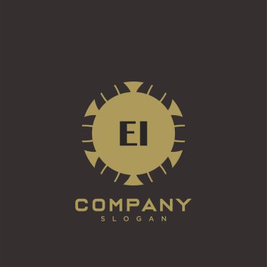 El Premium harflerinin baş harflerinin logosu. Minimalist sembol vektör tasarımı. Lüks logot Şablonu.